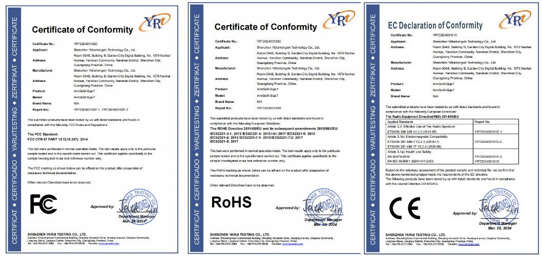 armsom-sige7 rk3588 sbc certificate